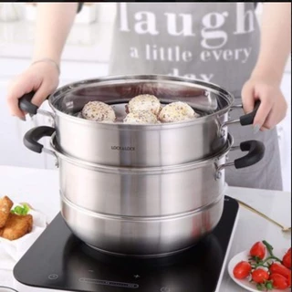 Nồi hấp 2 tầng bằng Innox Lock&Lock 28cm - LLH1282