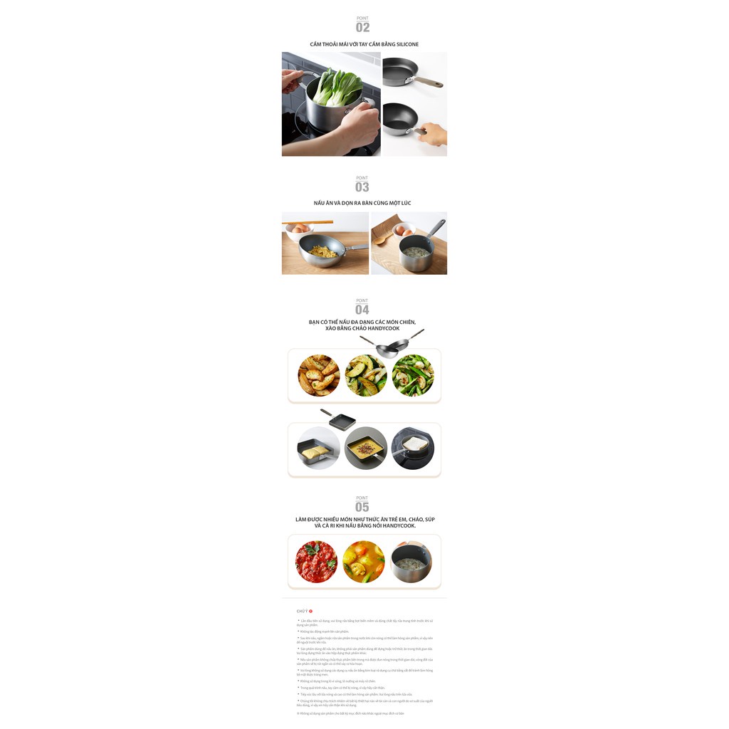 Chảo chiên Lock&Lock Handycook có tay cầm 16 Cm - Màu xám LHD1163 | BigBuy360 - bigbuy360.vn