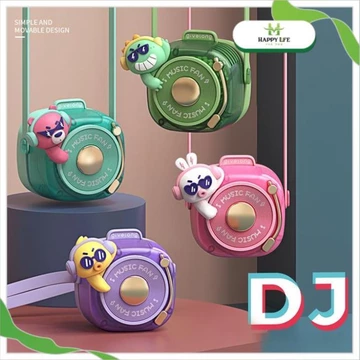Quạt mini cầm tay, quạt mini có dây đeo cổ, quạt mini tích điện cầm tay hoạt hình dễ thương