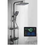 Bộ vòi hoa sen 4 nút bấm Hiển thị nhiệt độ qua màn hình LED thế hệ mới - Màu đen — ảnh 4