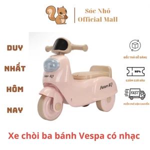 Xe chòi chân Vepa ba bánh cho bé 1-3 tuổi có nhạc đèn