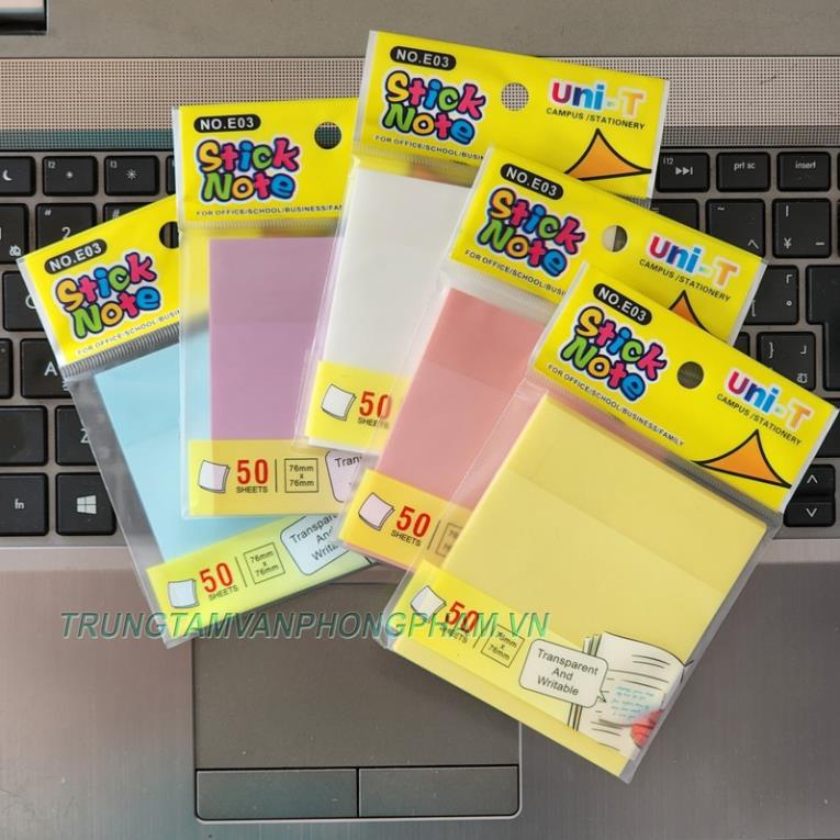 Giấy note nhựa trong suốt vuông 3x3 | Shopee Việt Nam