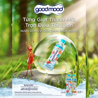 [SALE 15.7] Thùng 24 Chai Nước Uống Vị Dâu Goodmood ( 450ml/chai)