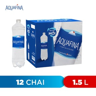 [SALE 15.7] Thùng 12 Chai Nước tinh khiết Aquafina (1.5L/chai)