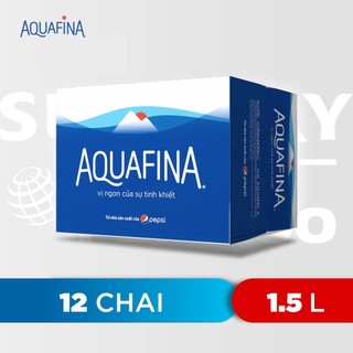 [SALE 15.7] Thùng 12 Chai Nước tinh khiết Aquafina (1.5L/chai)