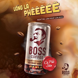 [SALE 15.7] Thùng 24 Lon Cà phê sữa Boss (180ml/lon)