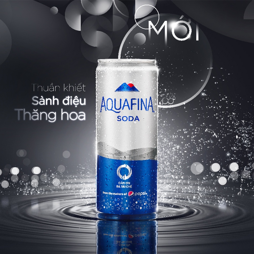 Ảnh Thùng 24 Lon Nước Uống Có Gaz Aquafina Soda (320ml/lon) 3