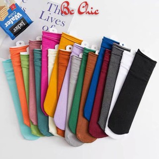 Tất cổ cao nữ nhún T 798 Vớ thun gân cao cổ trẻ trung phong cách Vingate BC_CHIC LINGERIE