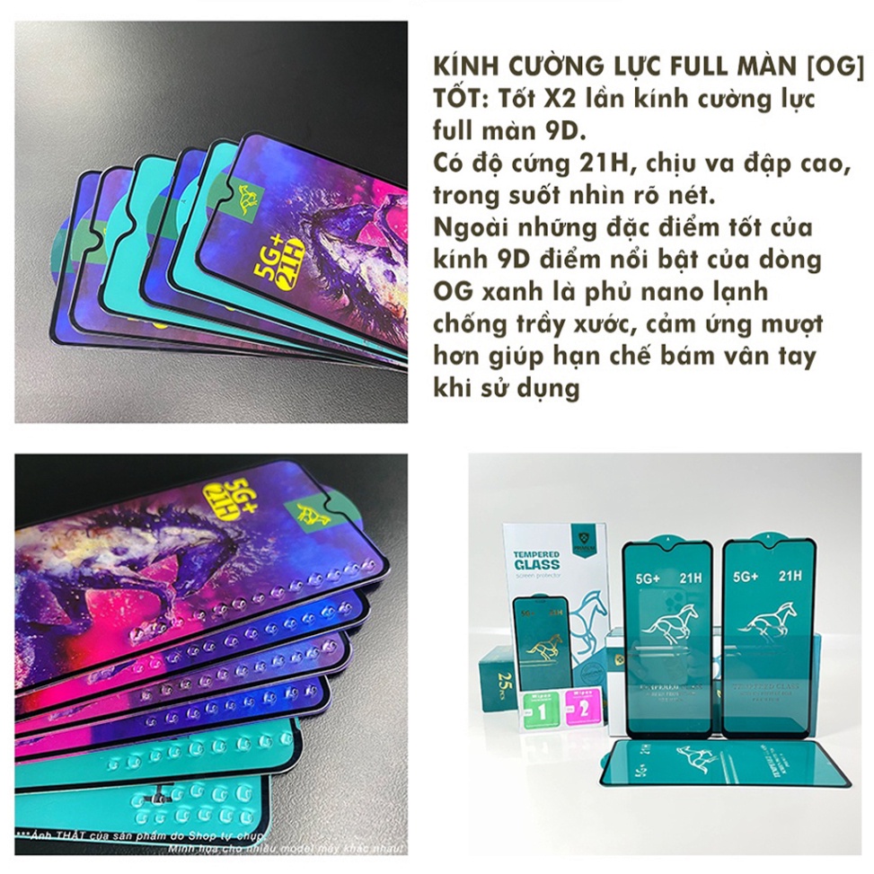 Cường lực OG độ cứng 21H cho Oppo A98 A97 A96 A7 A77s A76 A73 A57 A58 A60 A17 A17k A18 F5 F7 A3s A1k Reno 5 6