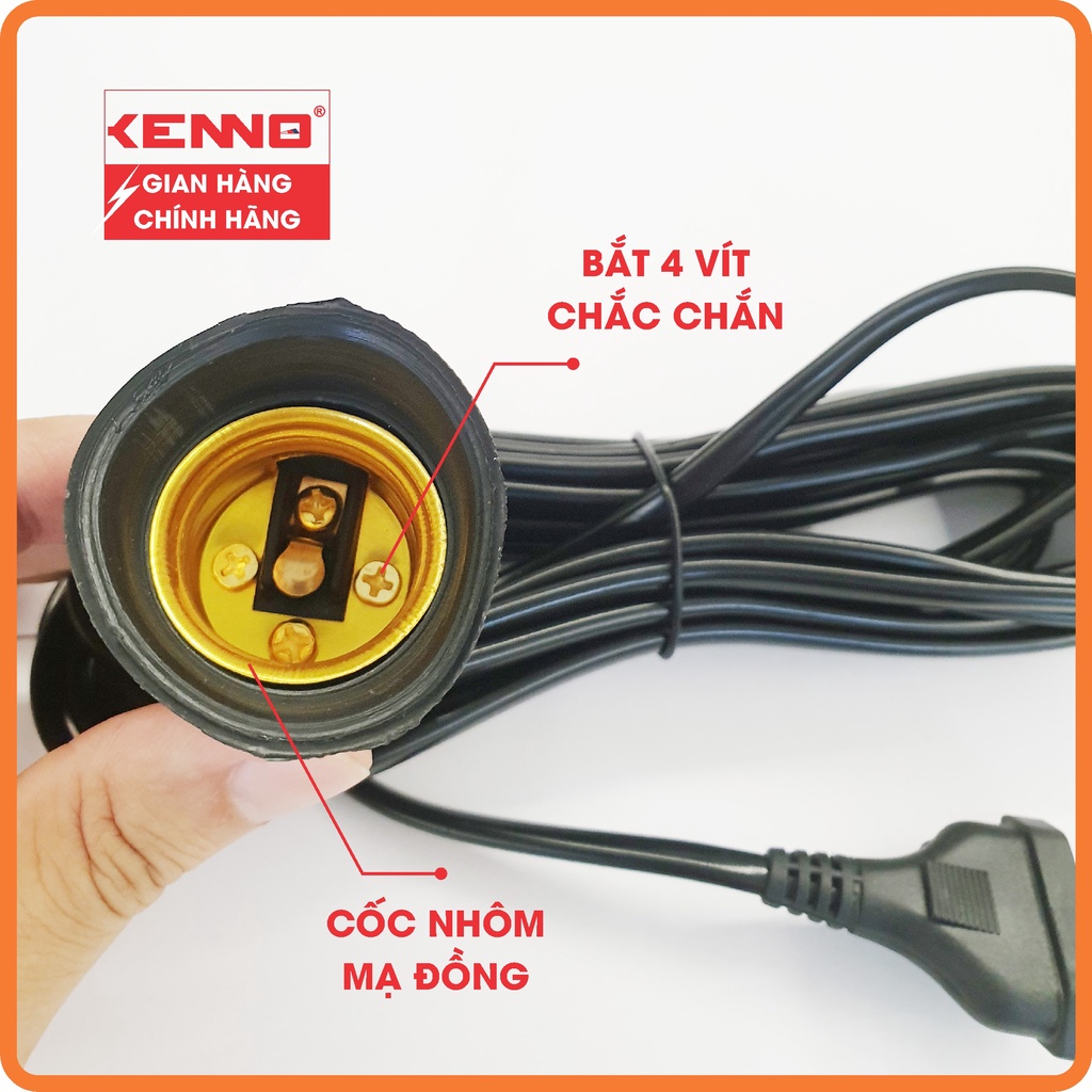 Bộ đuôi treo đèn liền KENNO dây chống nước 27LD3 5 sẵn phích cắm siêu tiện dụng