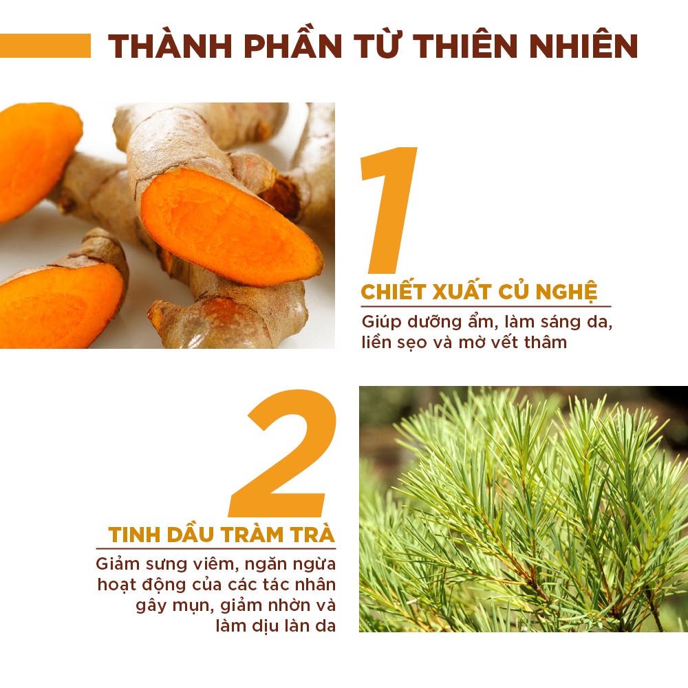 Kem nghệ Oriss ngừa mụn giảm thâm mờ sẹo dạng gel không màu không gây vàng da Tuýp 20gr