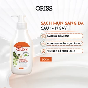 Sữa tắm giảm mụn lưng Oriss chiết xuất tràm trà và lá chanh lim sạch sâu làm sáng da 300ml