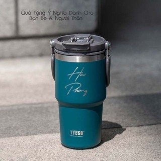 Ly giữ nhiệt chính hãng Tyeso v2 cốc giữ nhiệt thể thao Fan House có ống hút 4 dung tích 600-1200ml