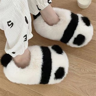 (Sẵn 38) Giày Sục Bông Gấu Trúc Dễ Thương Ulzzang