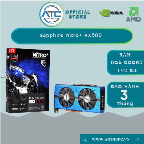 VGA Sapphire Nitro+ RX580 8G DDR5 likenew | Shopee Việt Nam