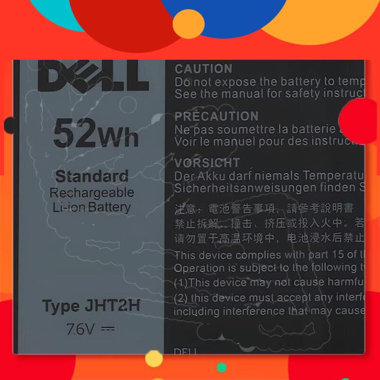 JHT2H 52Wh Replacement Battery For Dell Latitude 7310 7410 (0YJ9RP 009YYF 04V5X2)