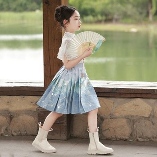 Bộ Váy Hán Phục Trung Hoa Cổ Điển Hình Mặt Ngựa Nhỏ Xinh Xắn Cho Bé Gái 12.2