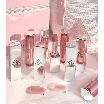 Son thỏi 3CE Blur Matte Lipsticks vỏ trong bạc mẫu mới 2023