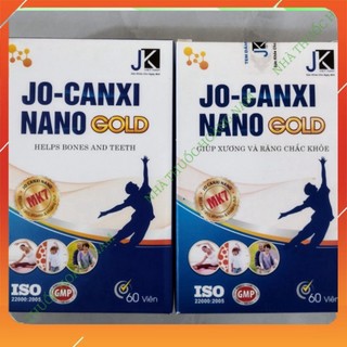 ✅viên uống JO - CANXI NANO GOLD ( chính hãng) : giúp Bổ sung canxi và vitamin MK7 giúp hệ xương chắc khỏe. hộp 30v .