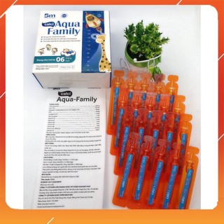 (3 tặng 1) Calci Aqua Family - Hỗ Trợ Bé Tăng Cường Hấp Thu Canxi Hộp 4 Vỉ X 5 Ống .