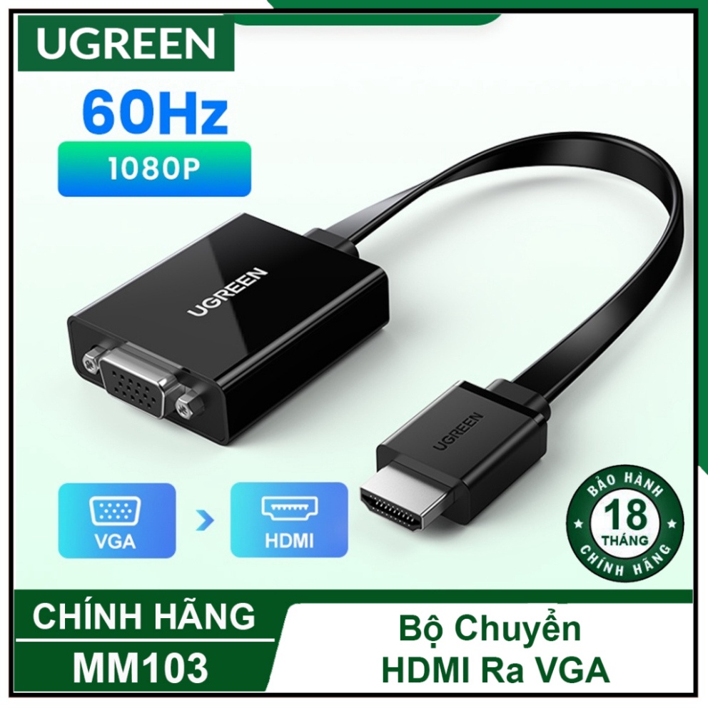 Cáp Chuyển HDMI Sang VGA Cao Cấp Tích Hợp Cổng Audio 3.5mm + Micro USB ...