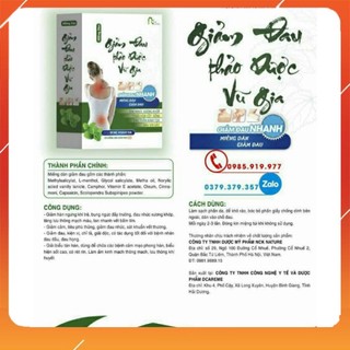 (gói 2 miếng )Miếng Dán Giảm Đau Thảo Dược Vũ Gia Giảm Nhức Mỏi Vai Gáy Lưng Khớp Giữ Ấm  Hộp 12 Gói (24 Miếng)