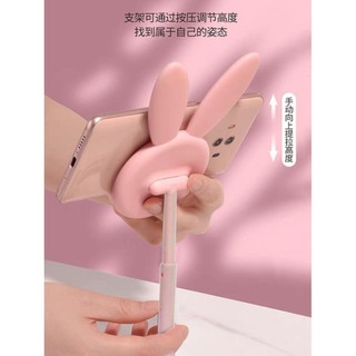 Giá đỡ điện thoại, ipad để bàn hình thỏ thiết kế cao su chống trơn trượt RABBI