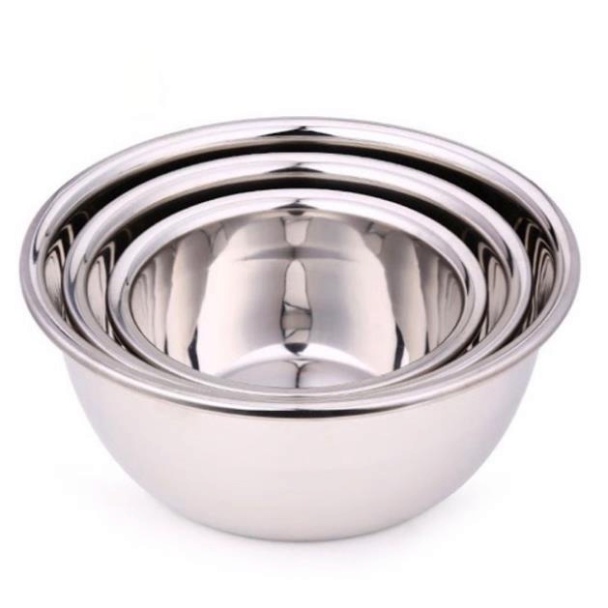 Thau chậu inox 304 sâu lòng cỡ lớn 40cm, Âu inox trộn bột làm bánh rửa ...