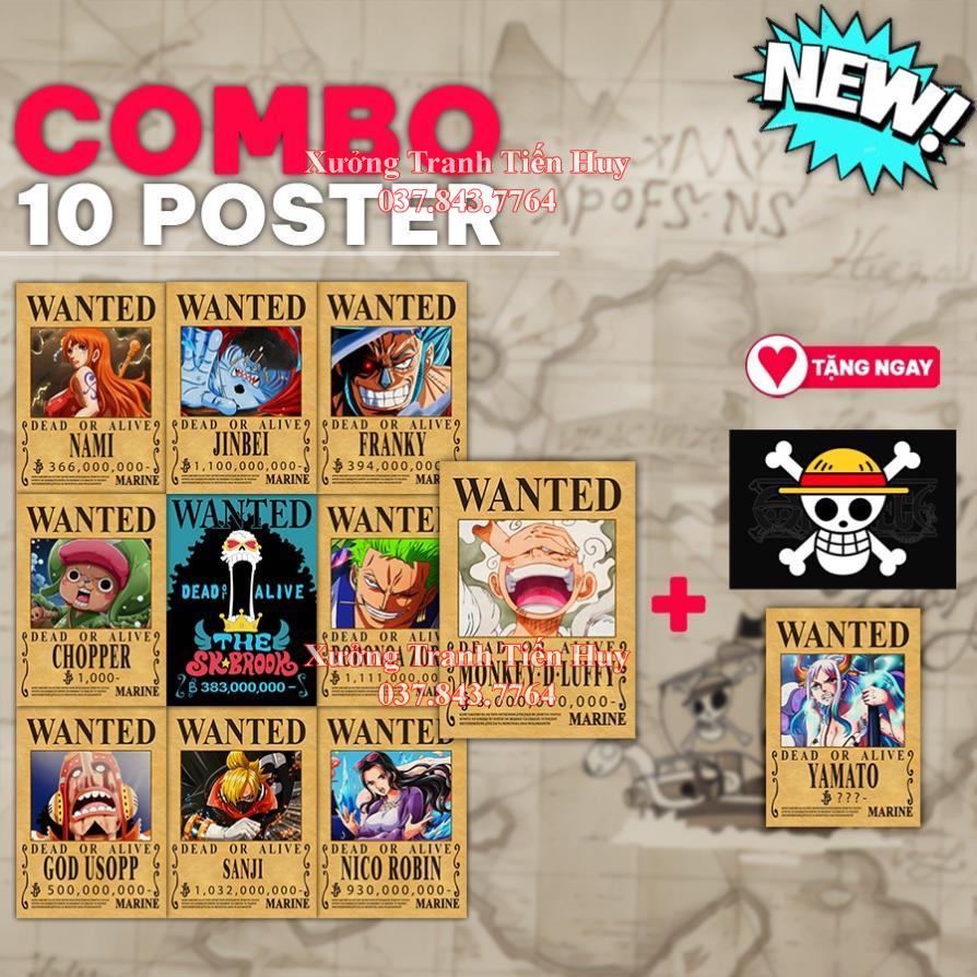 One Piece Poster, 28.5x42cm(A3 Paper Size), New Edition,One Piece Wanted  Posters, Straw Hat Pirates Crew