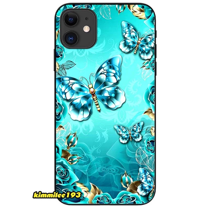 Ốp lưng dành cho Iphone 11, 12, 13, 14, 15 Pro Max và các dòng cũ - Bướm Pha Lê