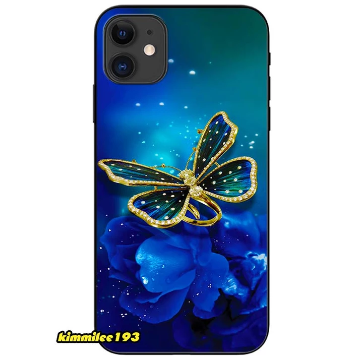 Ốp lưng dành cho Iphone 11, 12, 13, 14, 15 Pro Max và các dòng cũ - Bướm Xanh