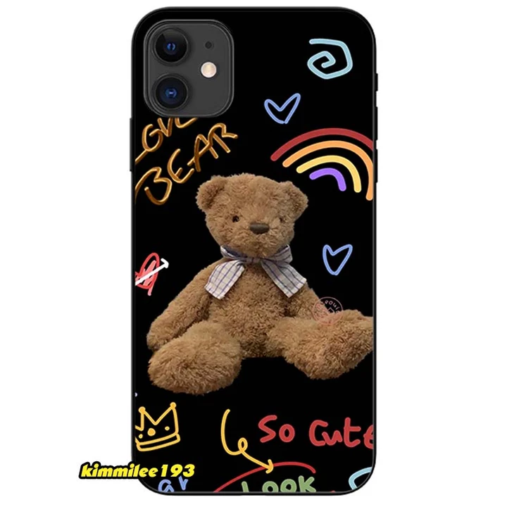 Ốp lưng dành cho Iphone 11, 12, 13, 14, 15 Pro Max và các dòng cũ - Chú Gấu Love Bear