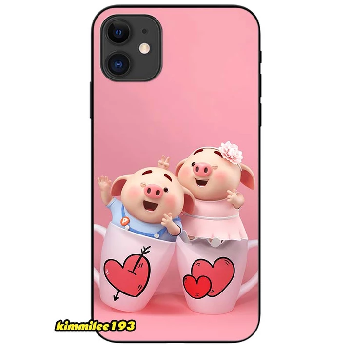 Ốp lưng dành cho Iphone 11, 12, 13, 14, 15 Pro Max và các dòng cũ - Hai Chú Heo Ly Cặp