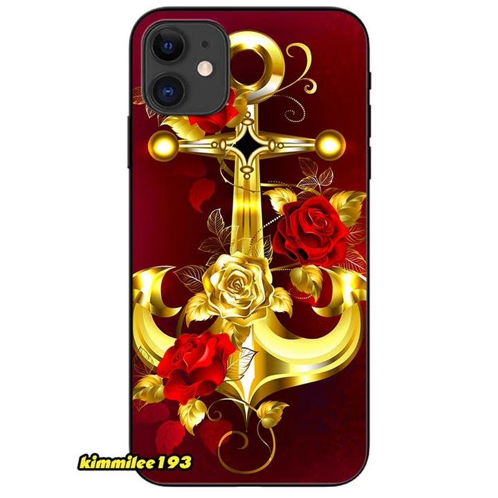 Ốp lưng dành cho Iphone 11, 12, 13, 14, 15 Pro Max và các dòng cũ - Neo Vàng Nền Đỏ