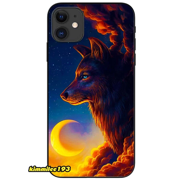 Ốp lưng dành cho Iphone 11, 12, 13, 14, 15 Pro Max và các dòng cũ - Sói Và Mặt Trăng