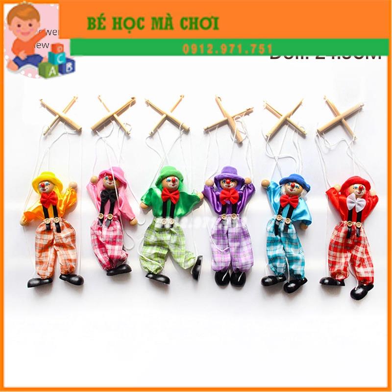 Đồ Chơi Con Rối dây Kéo Tay Hình Chú Hề Nhiều Màu Vui Nhộn | Shopee ...