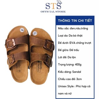 Dép Trẻ Em da bò đế trấu, dép quai ngang cho bé mã STK01 dép cao cấp xuất khẩu