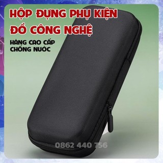 Túi đựng phụ kiện công nghệ sạc macbook, máy tính, dây cáp sạc, pin dự phòng, tai nghe - hàng cao cấp