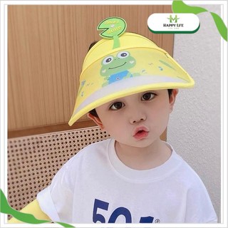 Mũ che nắng trẻ em vành rộng hoạt hình dễ thương kèm bao tay chống nắng đồng bộ – Chống tia UV