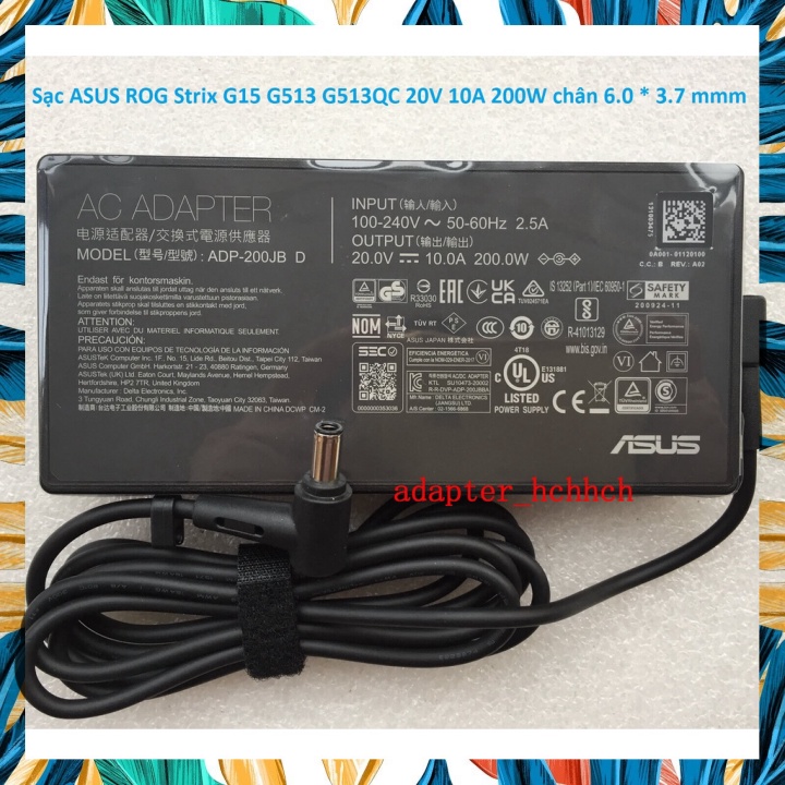 200W ASUS ROG Strix G15 G513 G513QC-EB73 Adaptateur CA Chargeur - Europe main image 1