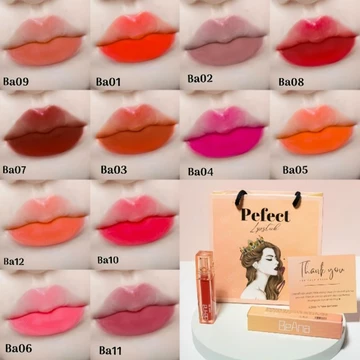 [Tặng cọ tán son] Son môi Beana Perfect đủ 12 màu son xinh siêu sang chảnh, chất son mịn lì, lâu trôi lên màu chuẩn đẹp
