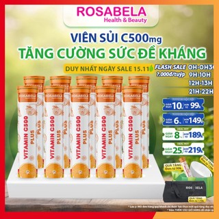 Viên sủi bổ sung vitamin C tăng cường sức đề kháng, nâng cao hệ miễn dịch, hương vị cam (20 viên) .