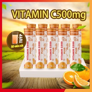 Viên sủi bổ sung vitamin C tăng cường sức đề kháng, nâng cao hệ miễn dịch, hương vị cam (20 viên) .