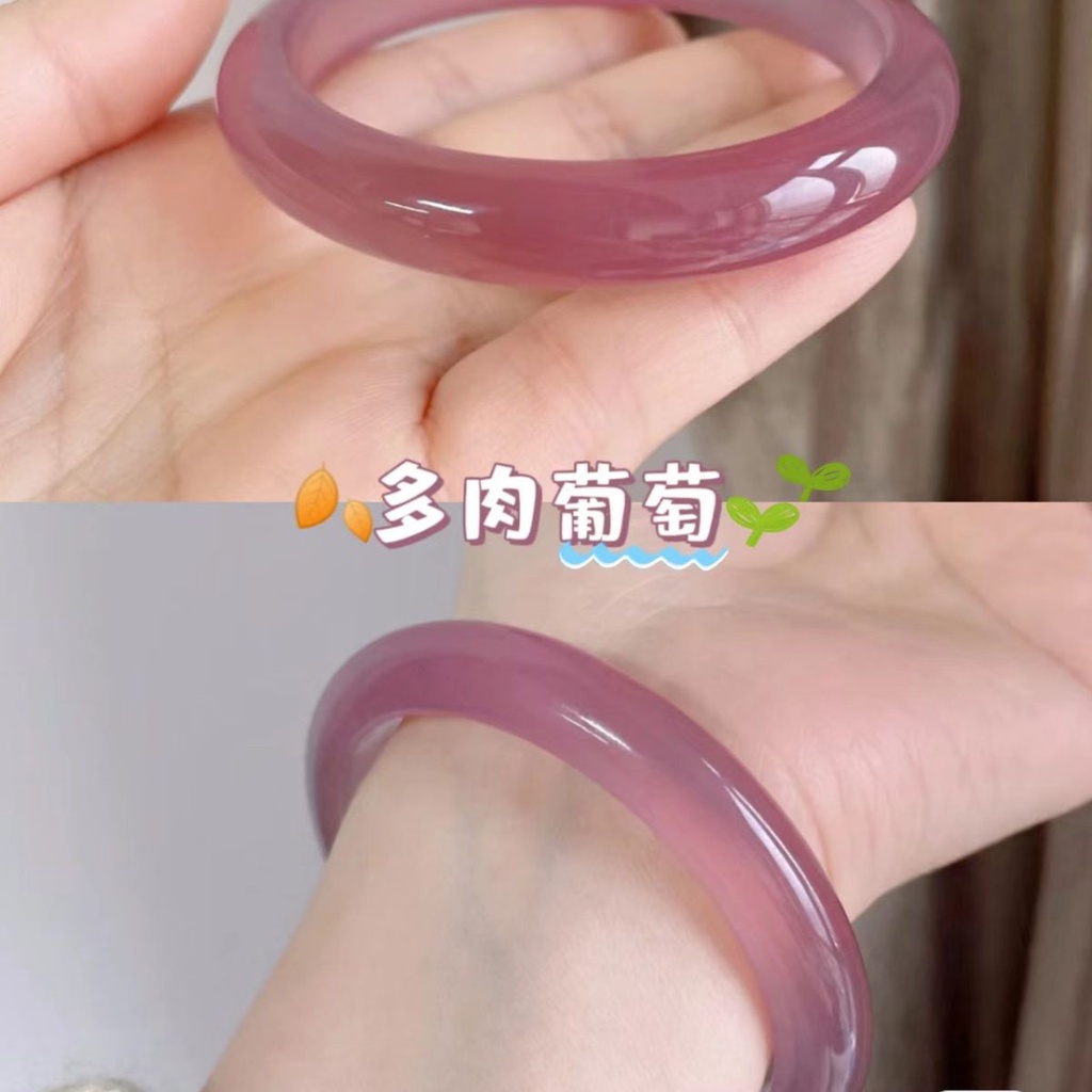 Kính Vòng Đeo Tay Bằng Đá Ngọc Bích Nhân Tạo Hình Tròn Một Bước Cho Nữ