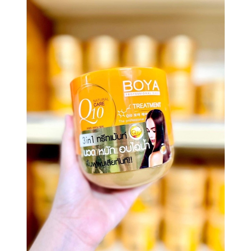 Kem ủ tóc Boya Q10 bản nội địa Thái Ekkamai Beauty giảm bạc tóc dưỡng đuôi tóc không chẻ ngọn