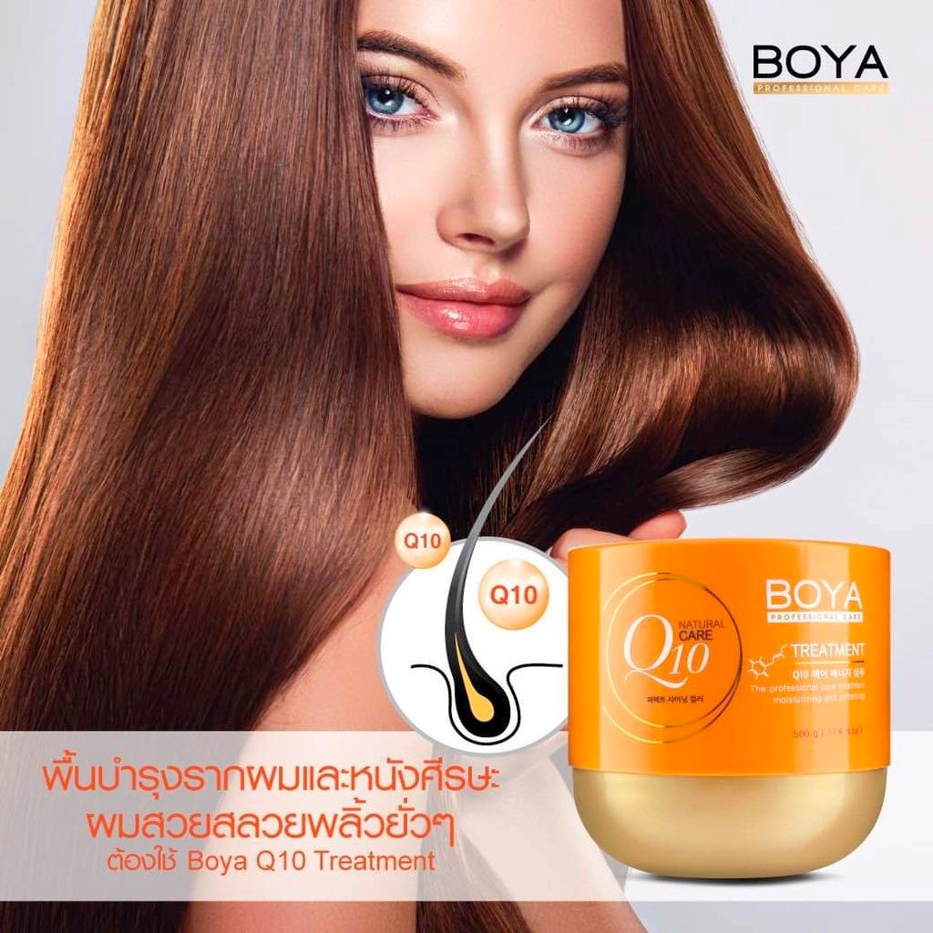 Kem ủ tóc Boya Q10 bản nội địa Thái Ekkamai Beauty giảm bạc tóc dưỡng đuôi tóc không chẻ ngọn