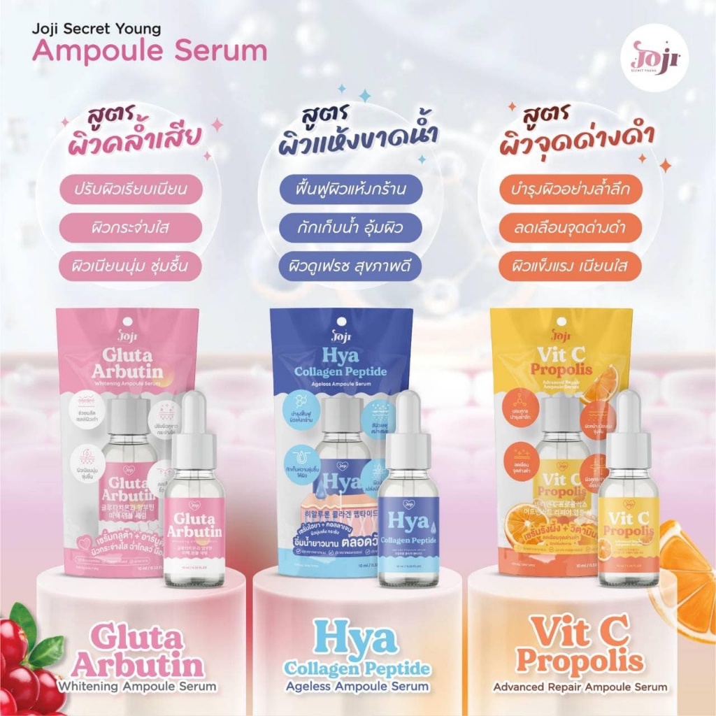 [Mua 1 tặng 2] Serum C JOJI Thái Lan Dưỡng trắng da giảm thâm mụn Ekkamai beauty