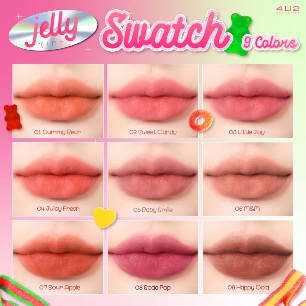 [Mua 1 tặng 1] Son tint thạch jelly tint 4U2 nội địa Thái Lan Ekkamai Beauty