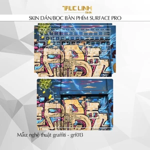 Bộ skin dán phím Surface Pro 3, 4, 5, 6, 7, 8, 9, X, Go... mẫu nghệ thuật graffiti - grf013