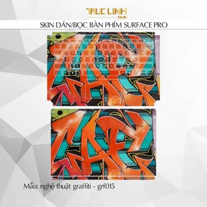 Bộ skin dán phím Surface Pro 3, 4, 5, 6, 7, 8, 9, X, Go... mẫu nghệ thuật graffiti - grf015